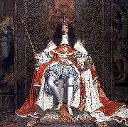 John Michael Wright Charles II of England in Coronation robes oil